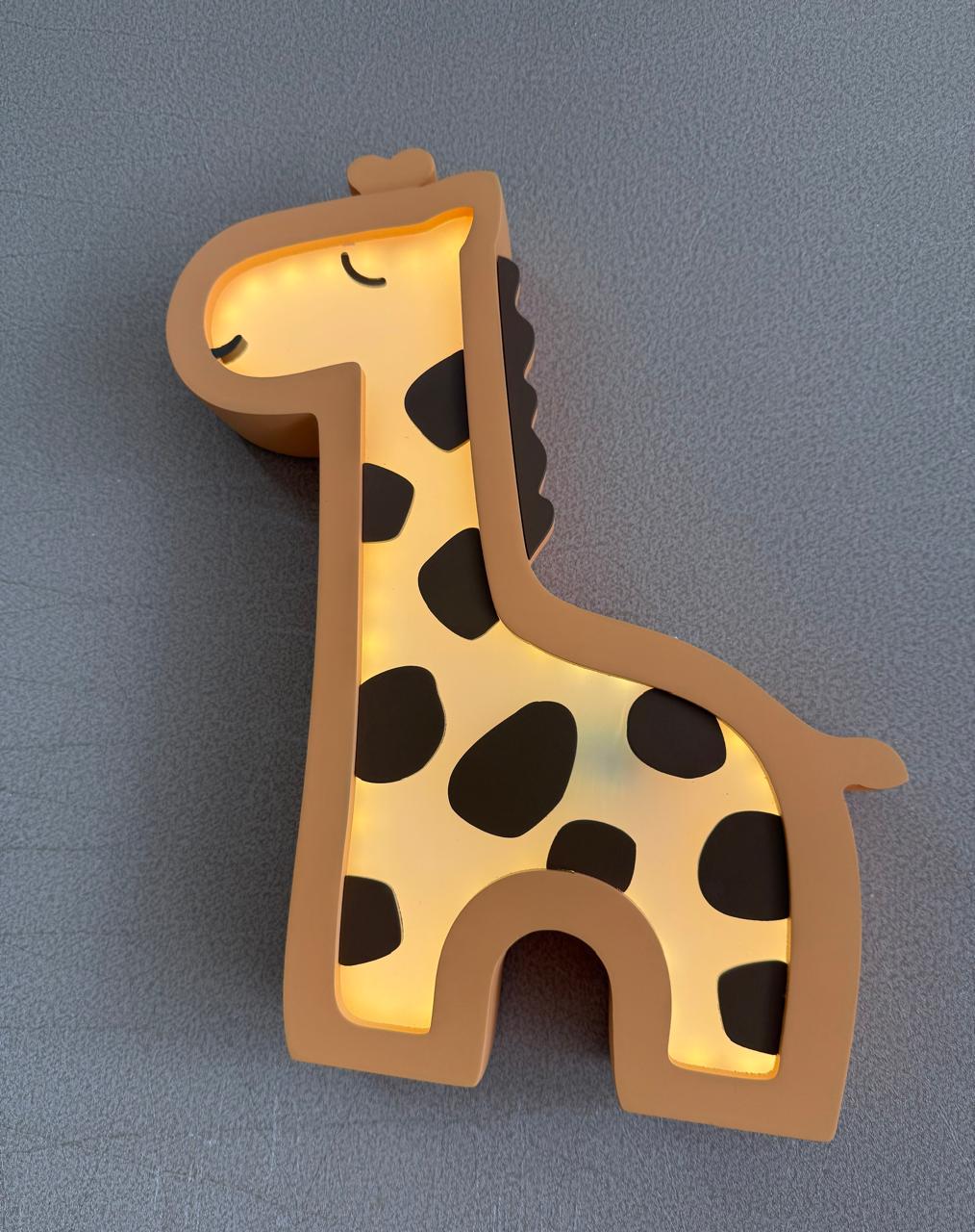 Luminária de Mesa e Parede Girafa MDF com Acrílico