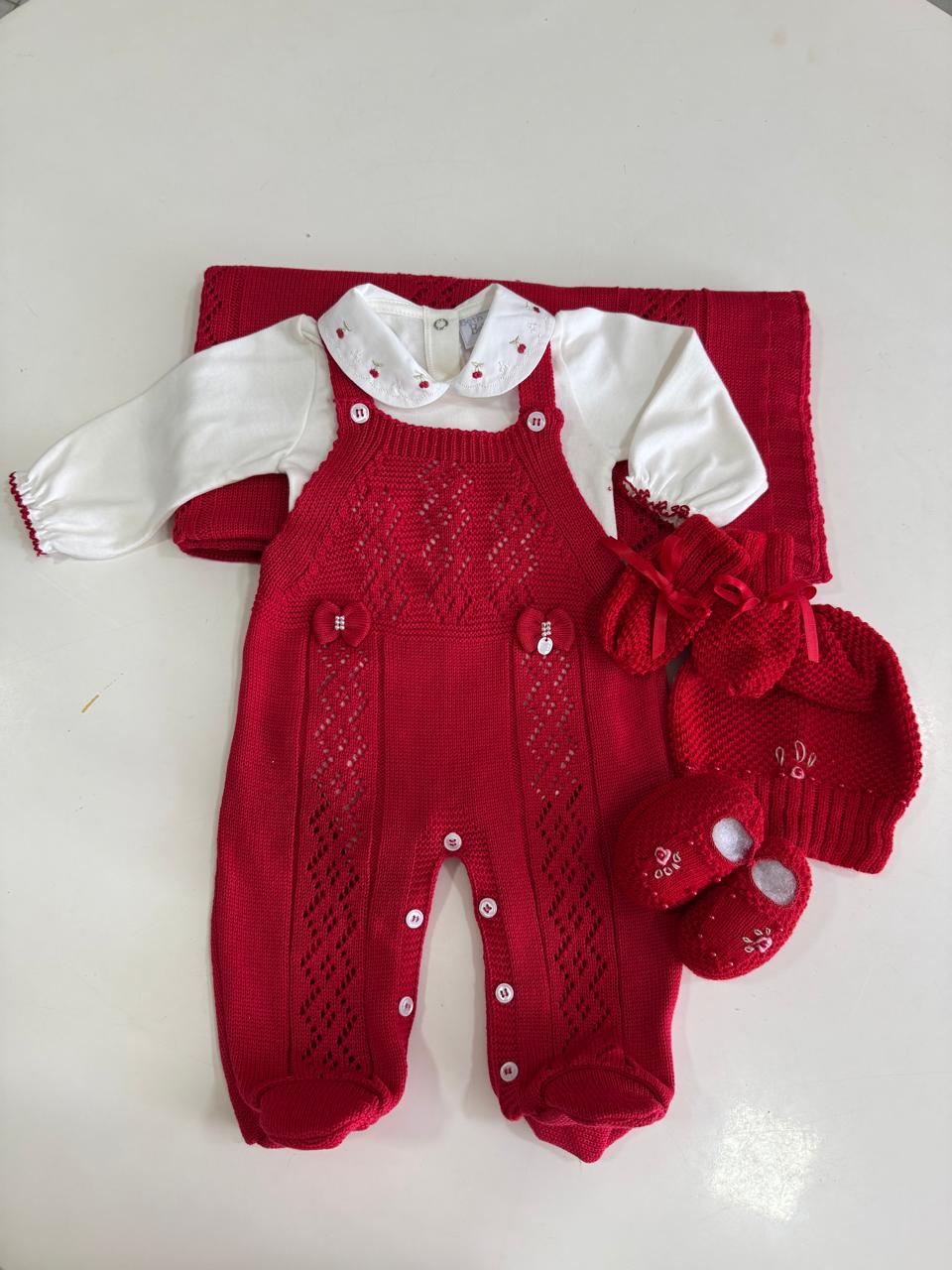 Saída Maternidade Vermelha - 6peças