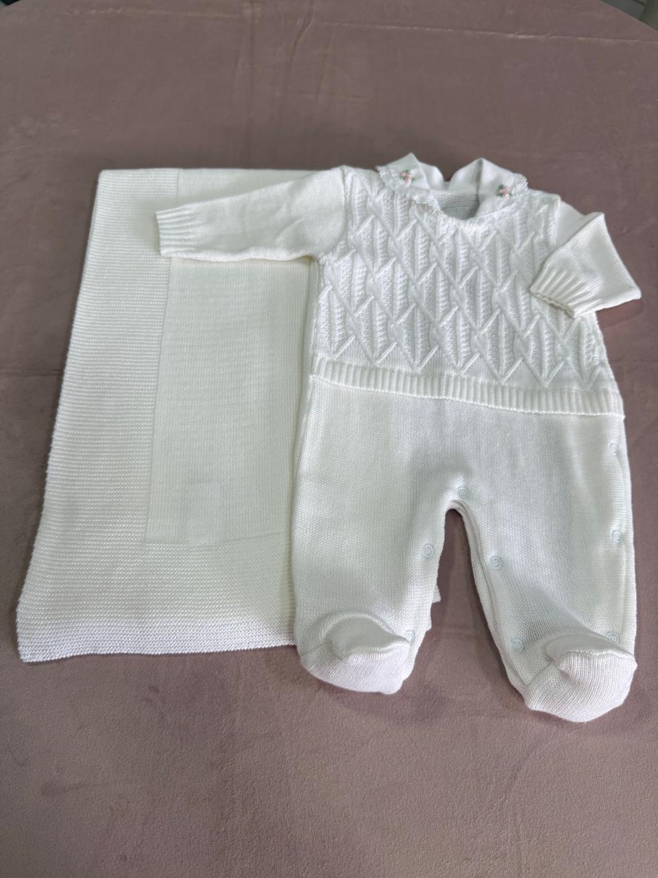 Saída Maternidade Branca- 2peças